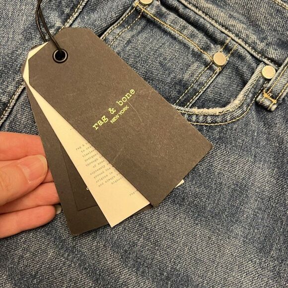 Rag & Bone denim jeans 31x27 frayed hem NWT - Picture 2 of 5